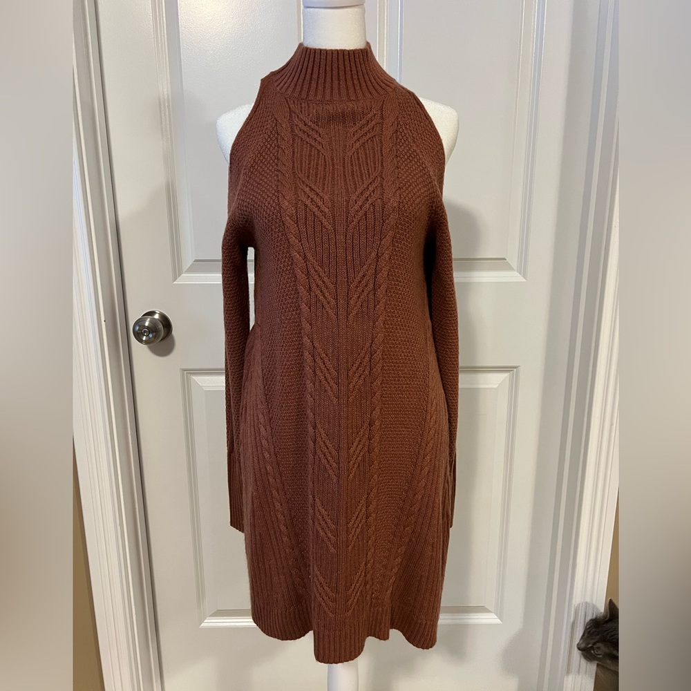 Express cold shoulder sweater dress